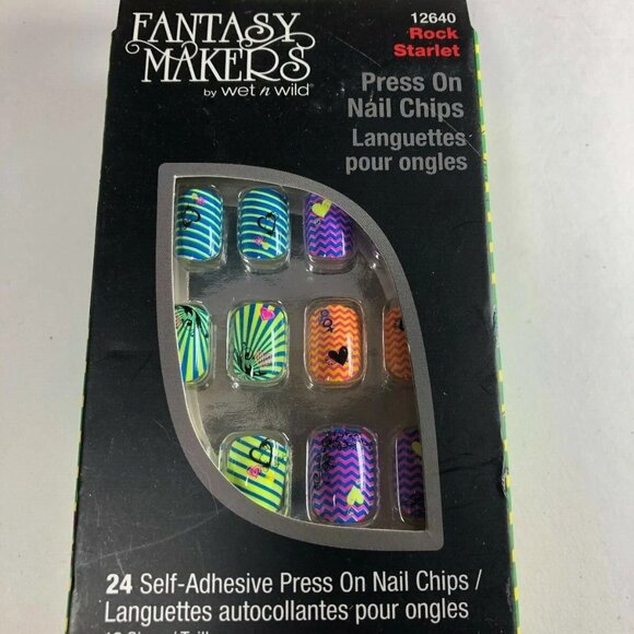 Fantasy Makers Press-On Nail Chips, Rock Starlet (12640), 24 Pieces - Picture 1 of 2